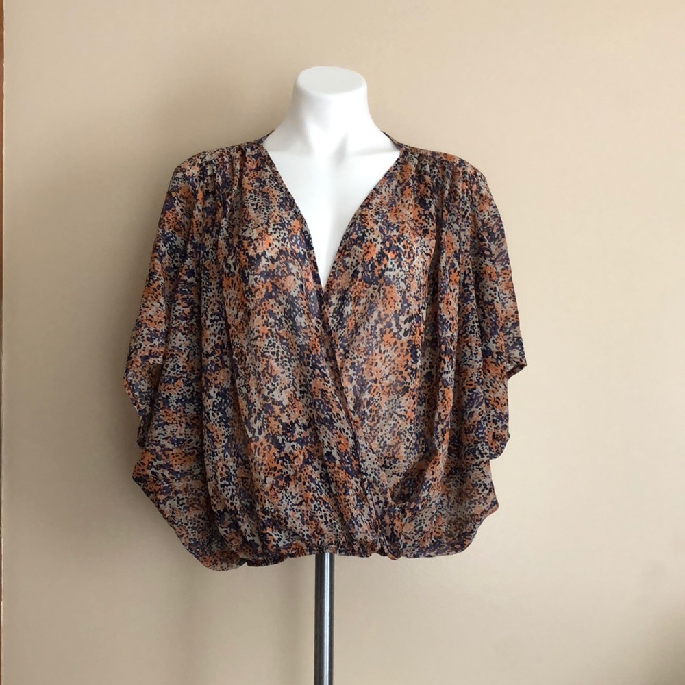 Love Soup Dressy Batwing Sheer Blouse